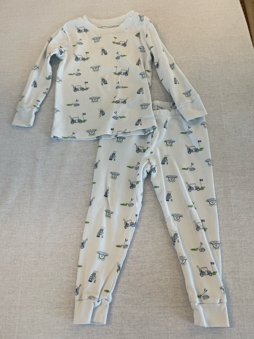 Golf themed long sleeve and pant pajama set